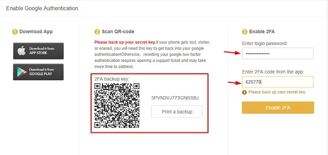 Bạn hãy sử dụng Google Authenticator để quét mã QR