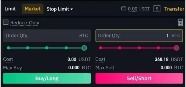 Cách thức giao dịch trên Binance Futures với lệnh Market
