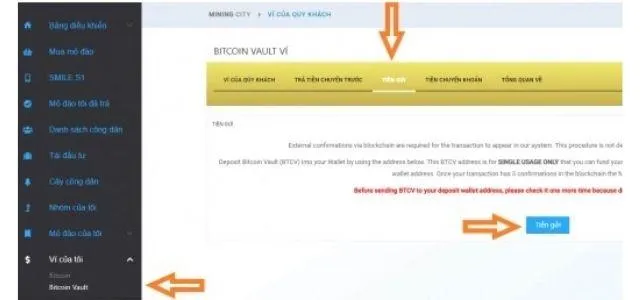 Hướng dẫn mua gói đào BTC tại Mining City