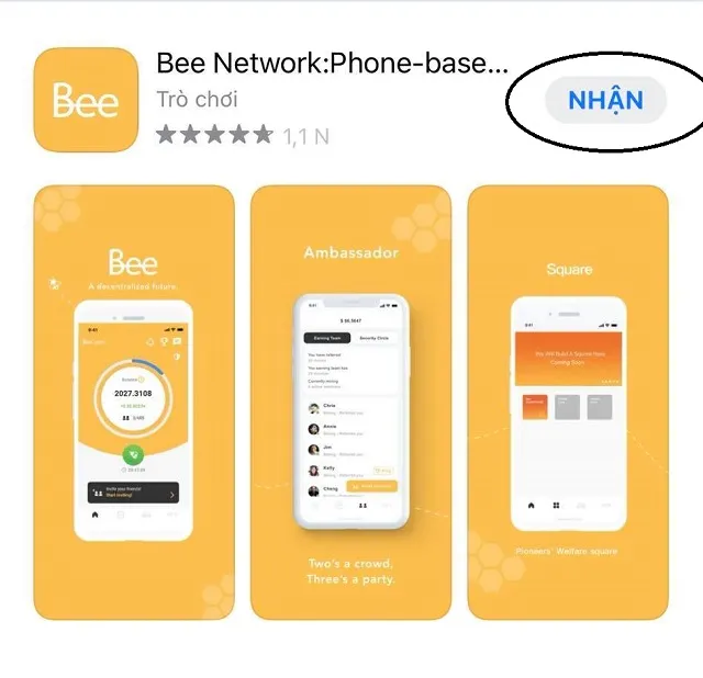 Tải ứng dụng Bee Network về máy điện thoại di động