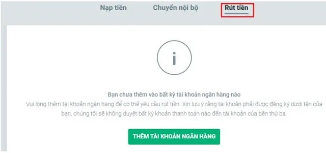 Thêm tài khoản ngân hàng