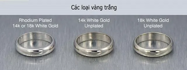 Bạch kim và vàng trắng là 2 kim loại hoàn toàn khác nhau